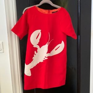 Tibi Size 2 Red Lobster Dress